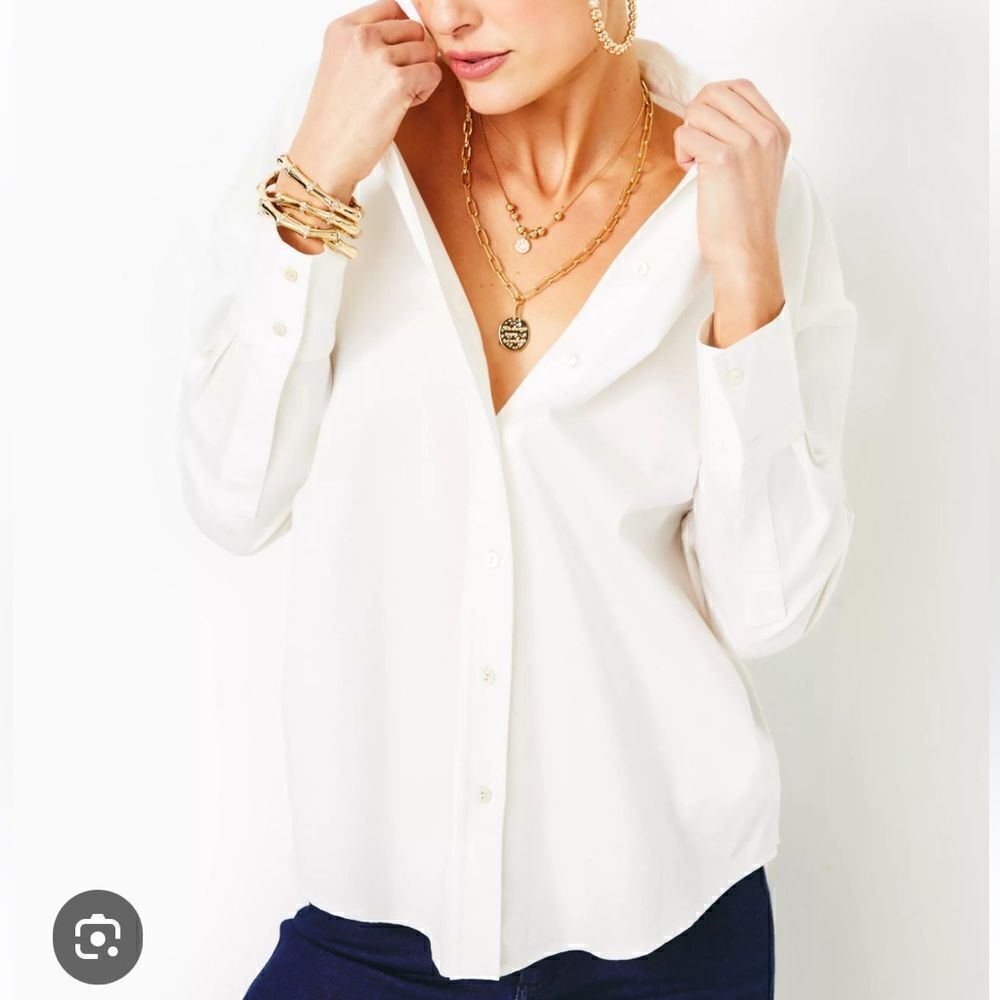 Lilly Pulitzer Stevey Relaxed Button Down Shirt